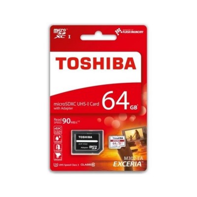 64 GB TOSHIBA mSD KART SDXC UHS-1 CL10 100MB/sn